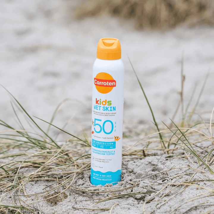 Kids wet skin spray - Solcreme faktor 50 - Carroten