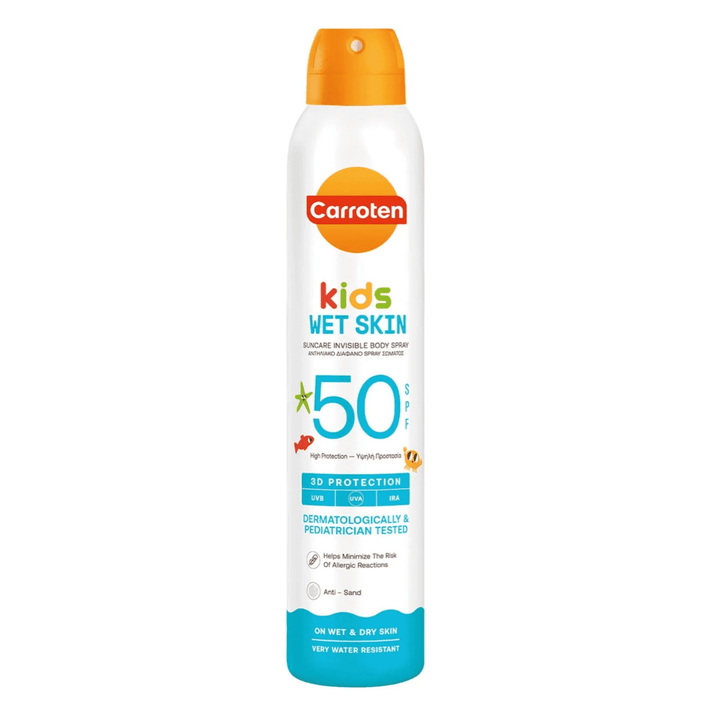 Kids wet skin spray - Solcreme faktor 50 - Carroten