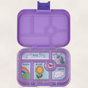Yumbox Original - Madkasse med 6 rum - Lavande Purple - Unicorn bakke