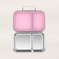 Snackio nova - Stålmadkasse med 2 rum - Pastelpink