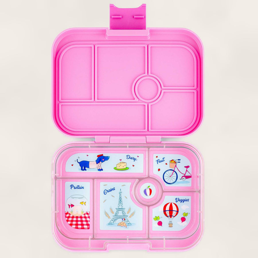 Yumbox Original - Madkasse med 6 rum - Power pink - Paris bakke