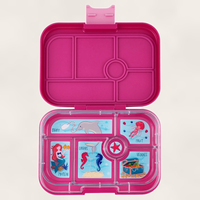 Yumbox Original - Madkasse med 6 rum - Malibu purple - Mermaid bakke