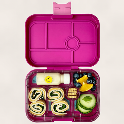 Yumbox Original - Madkasse med 6 rum - Malibu purple - Mermaid bakke