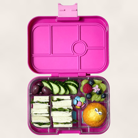 Yumbox Original - Madkasse med 6 rum - Malibu purple - Mermaid bakke