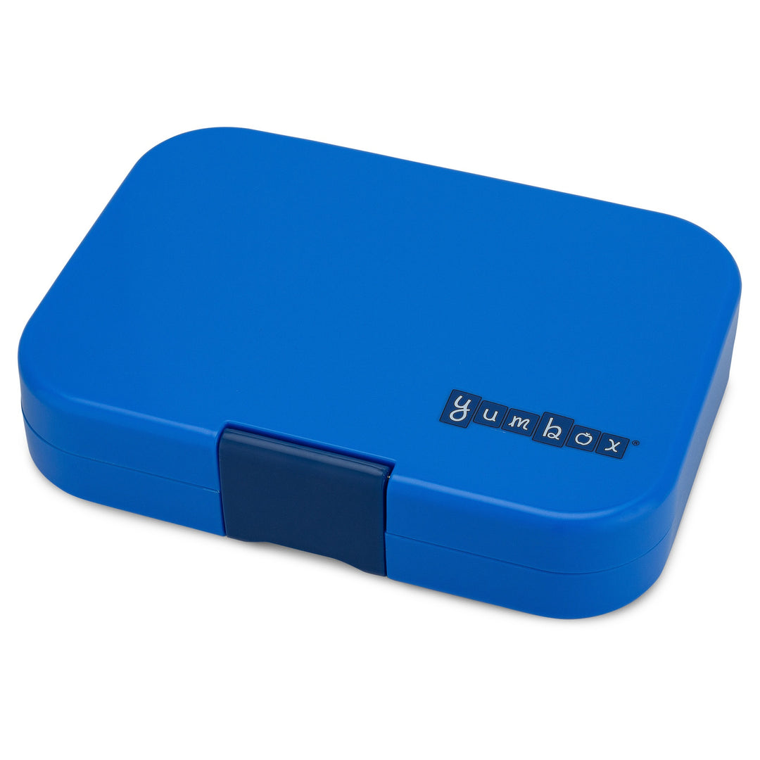 Yumbox Original - Madkasse med 6 rum - Surf blue - Funny monsters bakke