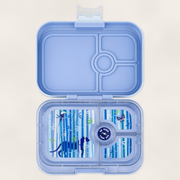 Yumbox Panino - Madkasse med 4 rum - Hazy blue - Panther bakke
