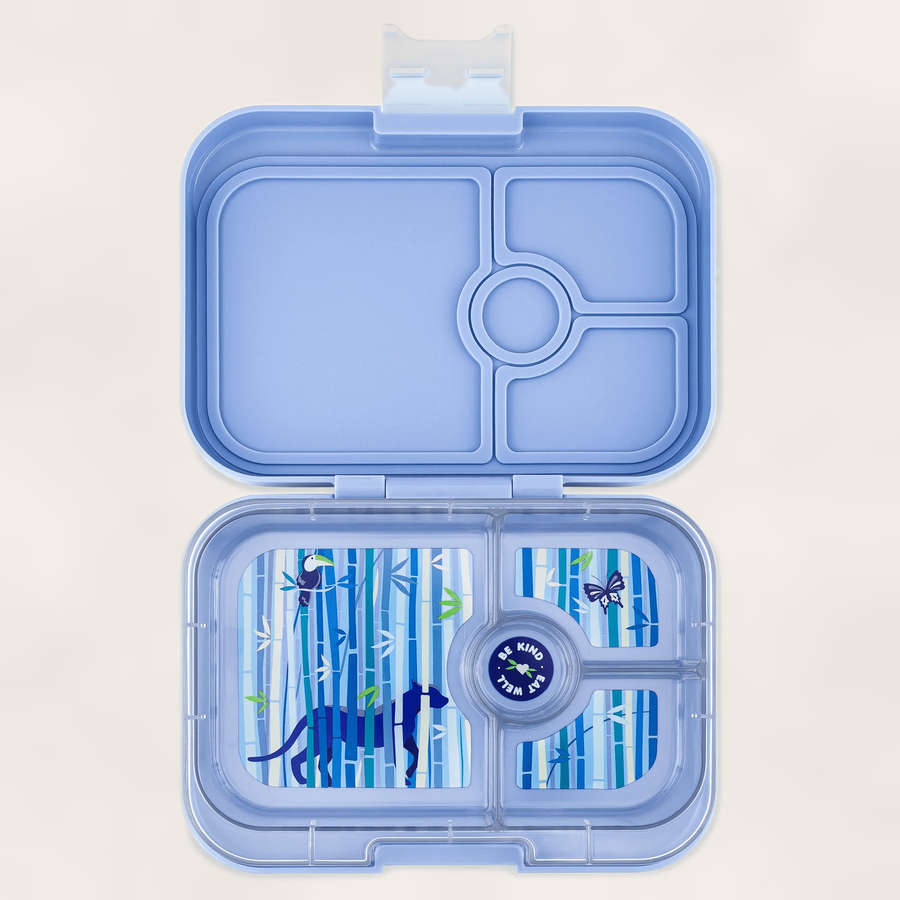 Yumbox Panino - Madkasse med 4 rum - Hazy blue - Panther bakke