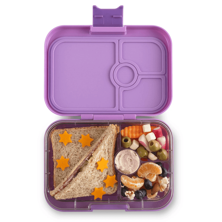 Yumbox Panino - Madkasse med 4 rum - Lavande purple - Unicorn bakke