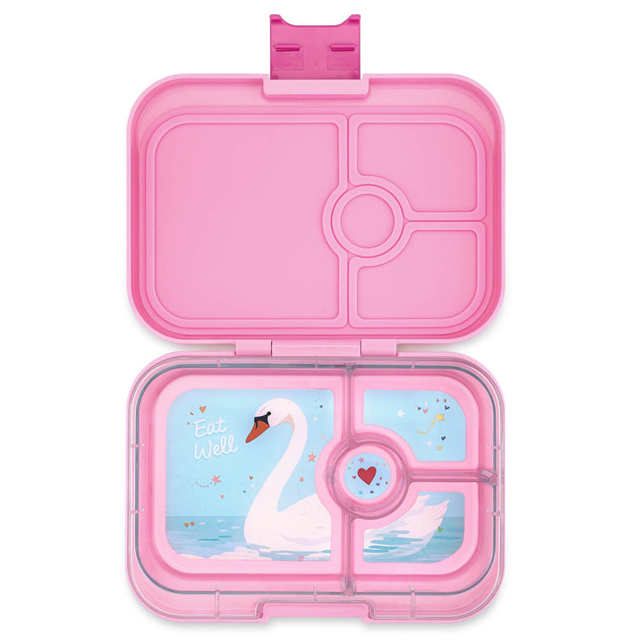 Yumbox Panino - Madkasse med 4 rum - Power pink - Swan bakke