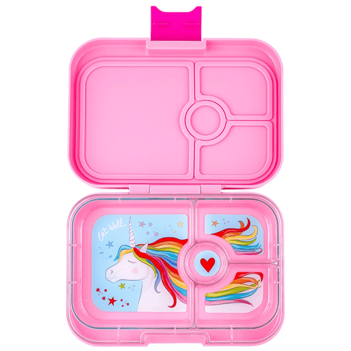 Yumbox Panino - Madkasse med 4 rum - Power pink - Unicorn bakke