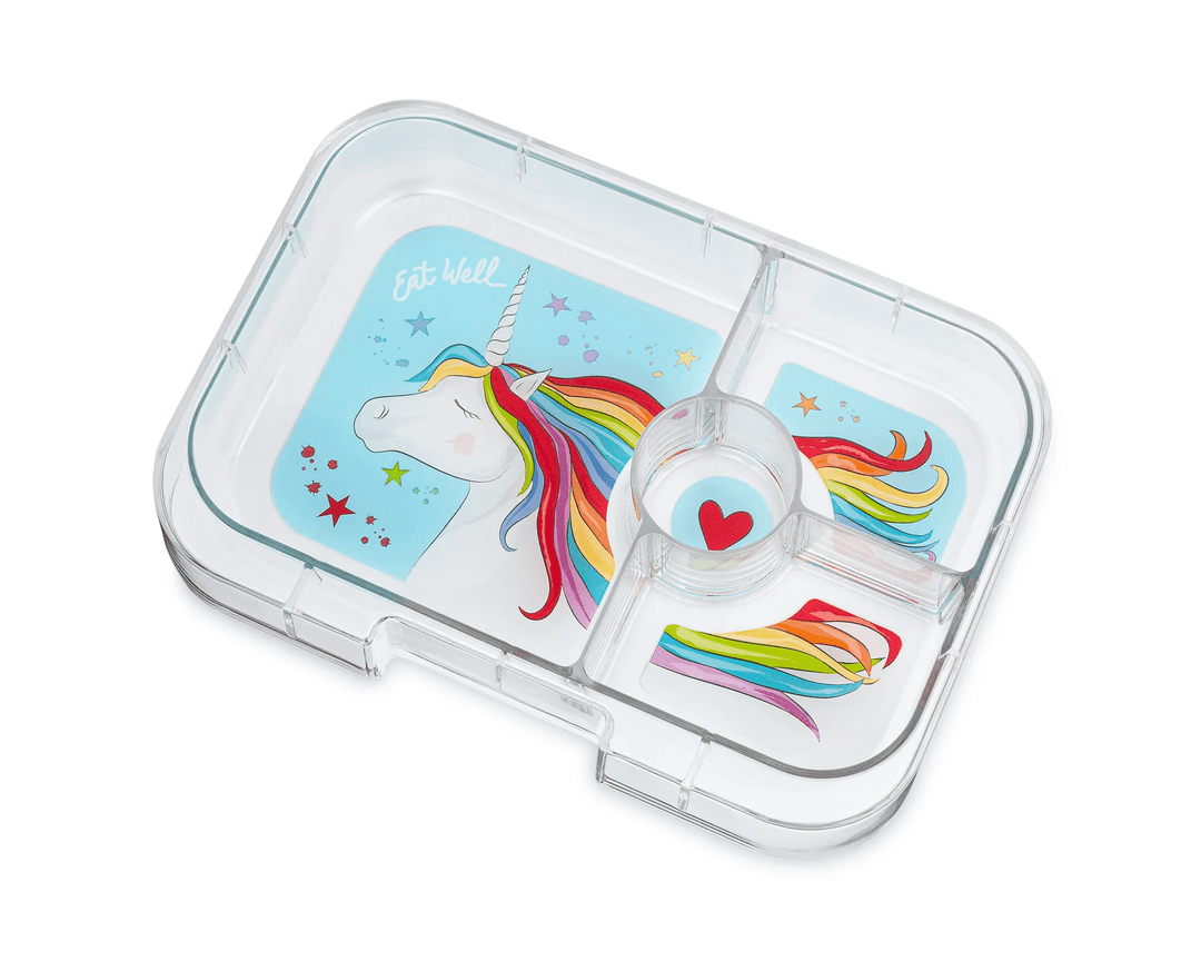 Yumbox Panino - Madkasse med 4 rum - Lavande purple - Unicorn bakke