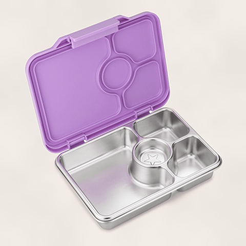 Yumbox Prêt - Stainless steel - Madkasse med 4 rum - Lavender purple