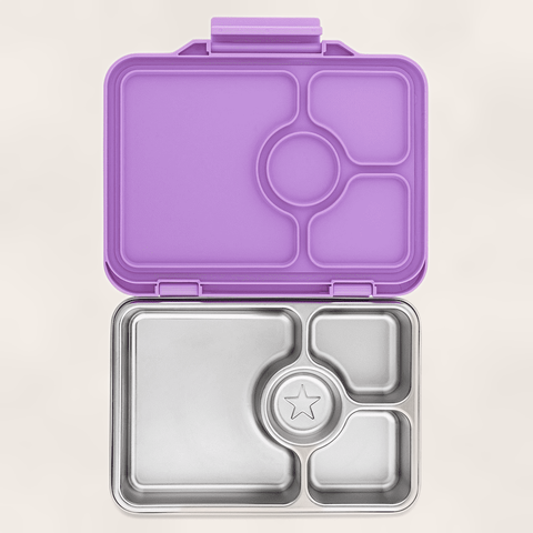 Yumbox Prêt - Stainless steel - Madkasse med 4 rum - Lavender purple