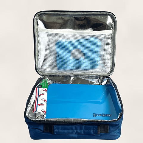 Yumbox Prêt - Stainless steel - Madkasse med 4 rum - Normandy blue