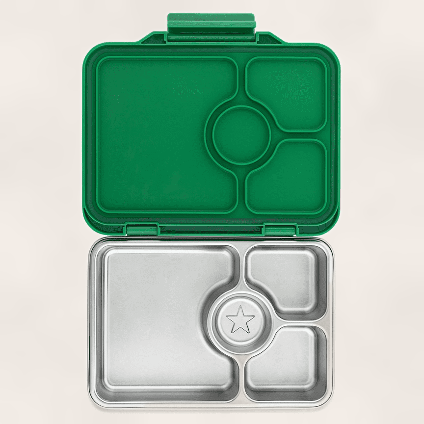 Yumbox Prêt - Stainless steel - Madkasse med 4 rum - Dublin green