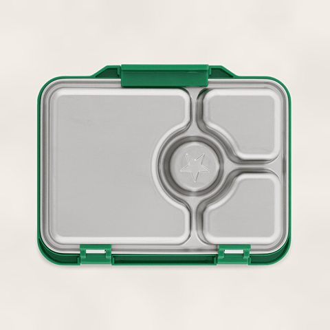 Yumbox Prêt - Stainless steel - Madkasse med 4 rum - Dublin green