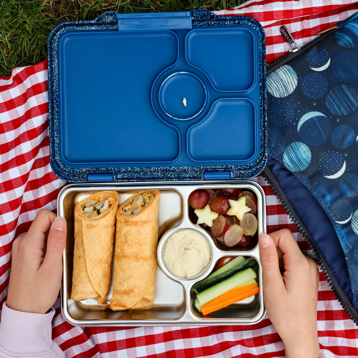 Yumbox Prêt - Stainless steel - Madkasse med 4 rum - Twilight glitter