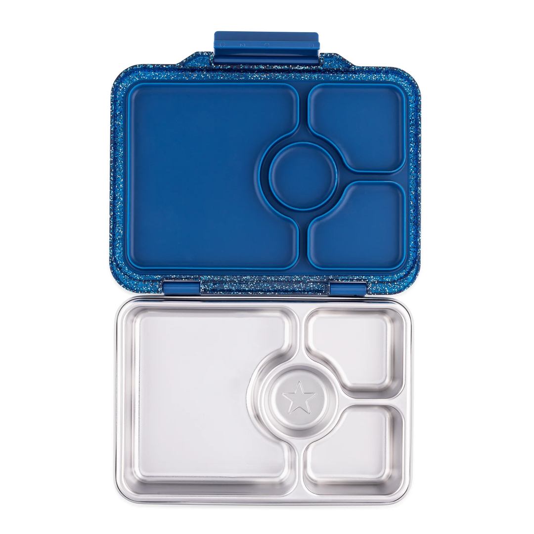 Yumbox Prêt - Stainless steel - Madkasse med 4 rum - Twilight glitter