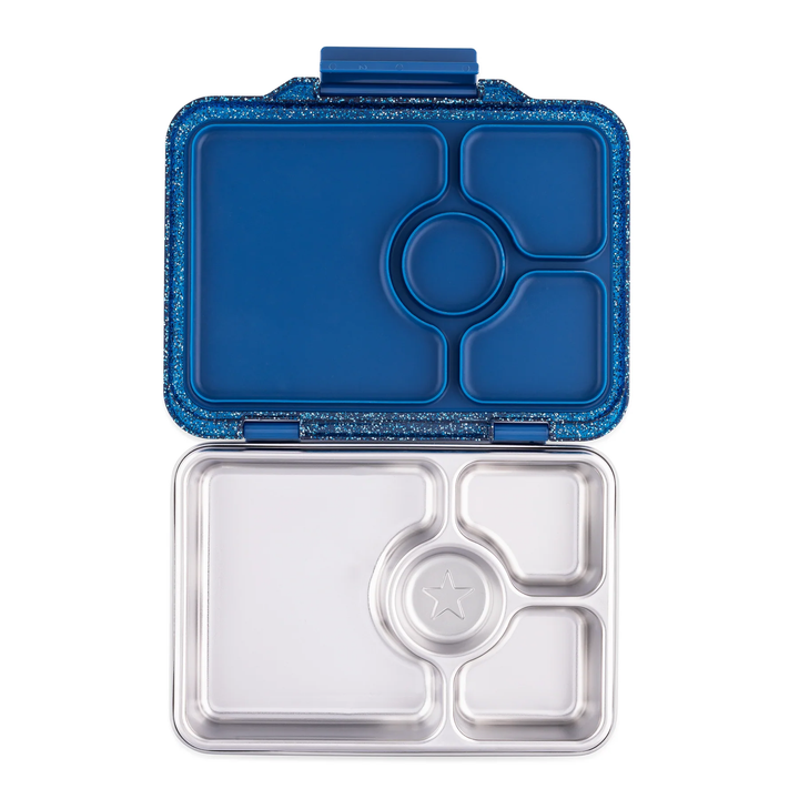 Yumbox Prêt - Stainless steel - Madkasse med 4 rum - Twilight glitter