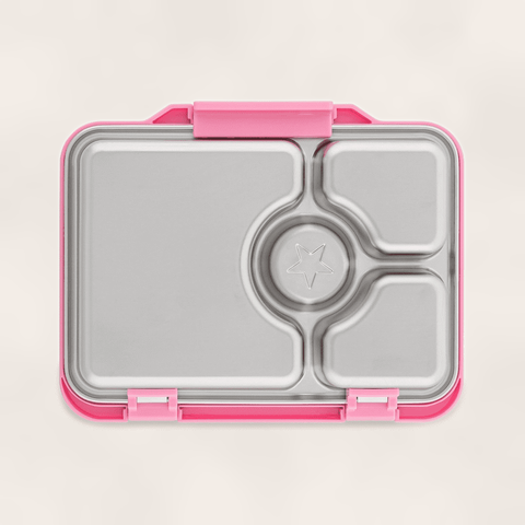Yumbox Prêt - Stainless steel - Madkasse med 4 rum - Versailles pink