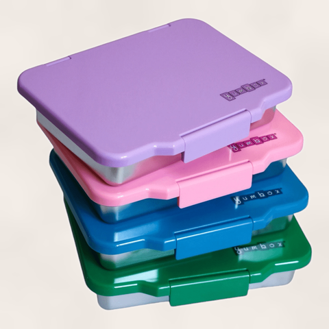 Yumbox Prêt - Stainless steel - Madkasse med 4 rum - Normandy blue