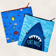 Yumbox - Snack bag / Sandwich bag / Frugtpose - Shark & monsters
