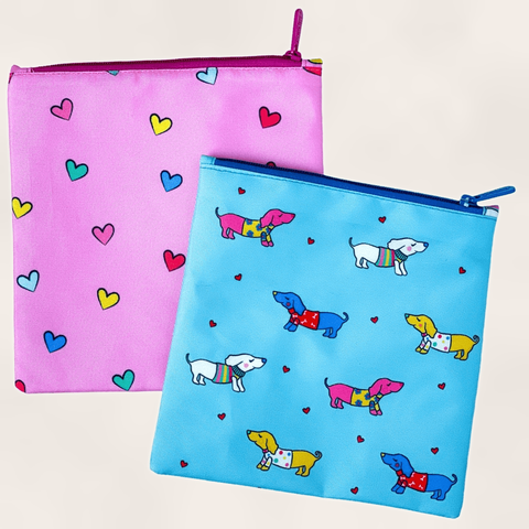 Yumbox - Snack bag / Sandwich bag / Frugtpose - Woof & hearts