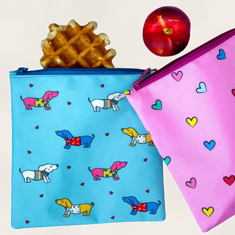 Yumbox - Snack bag / Sandwich bag / Frugtpose - Woof & hearts