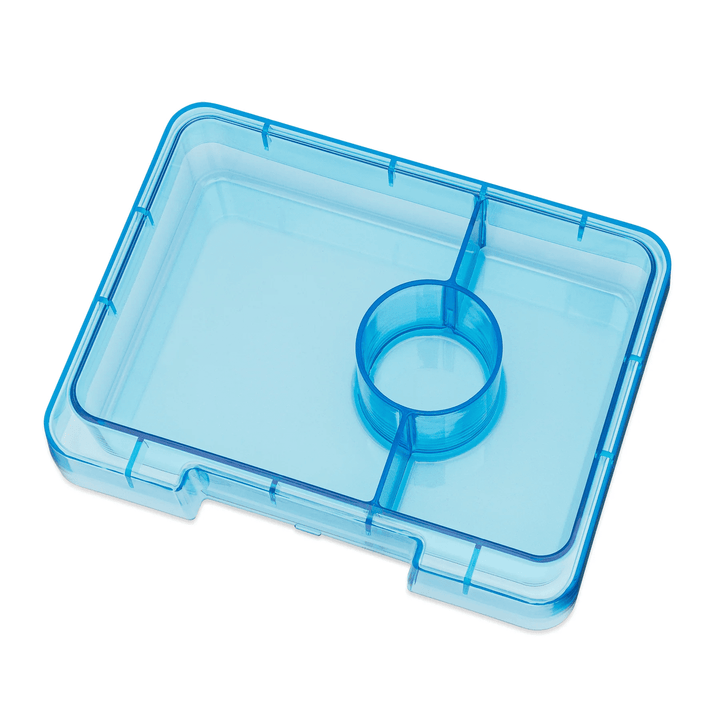 Yumbox Snack - Madkasse med 3 rum - Twinkle teal - Aqua clear bakke