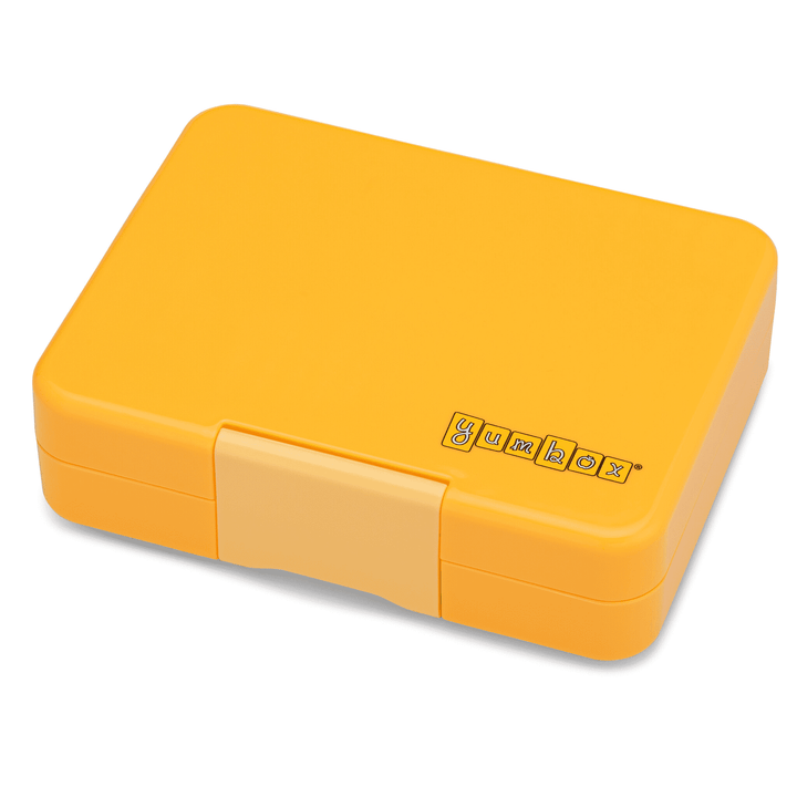 Yumbox Snack - Madkasse med 3 rum - Yoyo yellow - Shark bakke
