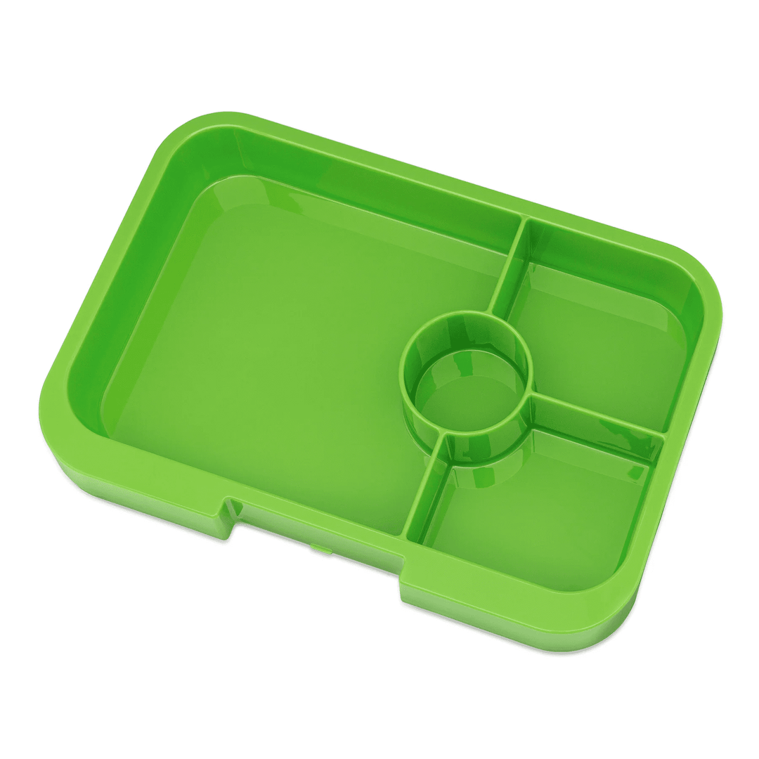 Yumbox Tapas xl - Madkasse med 4 rum - Palm green - Lime bakke