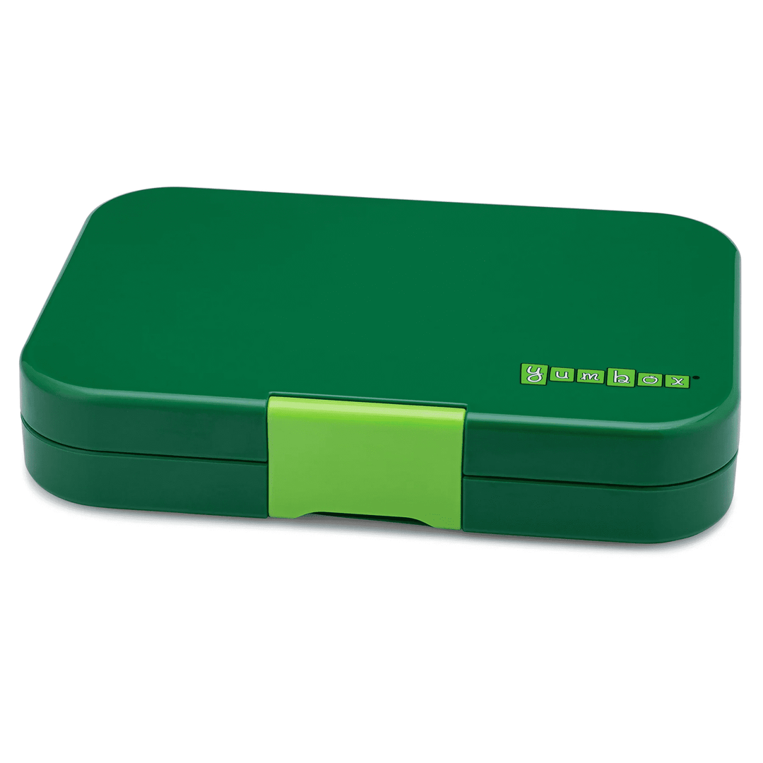 Yumbox Tapas xl - Madkasse med 4 rum - Palm green - Lime bakke