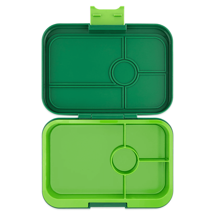 Yumbox Tapas xl - Madkasse med 4 rum - Palm green - Lime bakke