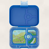 Yumbox Panino - Madkasse med 4 rum - True blue - Bike race bakke