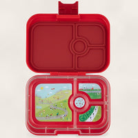 Yumbox Panino - Madkasse med 4 rum - Wow red - Bike race bakke